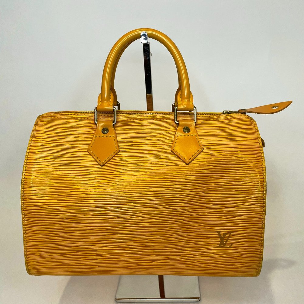 Louis Vuitton epi leather speedy 25 yellow